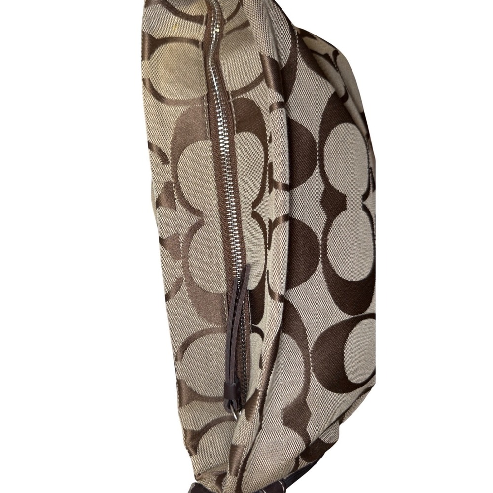 Coach 24CM Signature‎ Duffle Khaki Mahogany Leather Shoulder Bag F15067 NWT READ - Picture 16 of 16